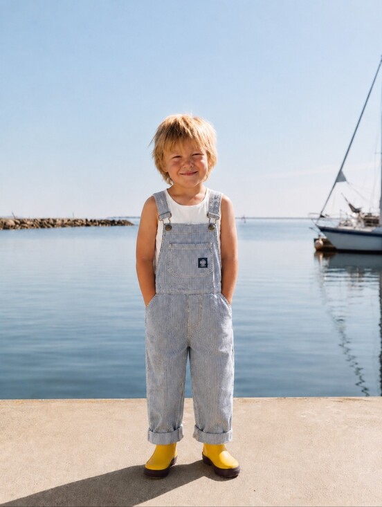Zara Other - New Zara Kids Hickory Stripe Denim Overalls Dungarees 3-4Y